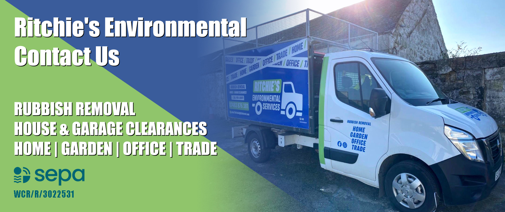 Ritchie\'s Environmental-Services GLASGOW | RUBBISH REMOVAL HOUSE & GARAGE CLEARANCES | HOME | GARDEN | OFFICE TRADE