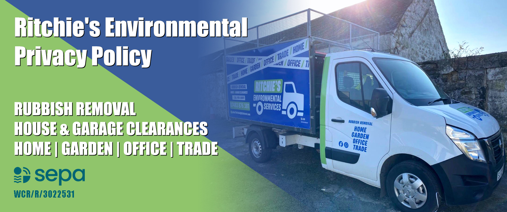 Ritchie's Environmental-Services GLASGOW | RUBBISH REMOVAL HOUSE & GARAGE CLEARANCES | HOME | GARDEN | OFFICE TRADE