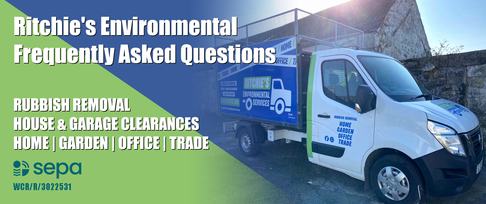 Ritchie's Environmental-Services GLASGOW | RUBBISH REMOVAL HOUSE & GARAGE CLEARANCES | HOME | GARDEN | OFFICE TRADE